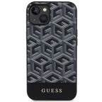 Guess G Cube MagSafe dėklas iPhone 14 – juodas