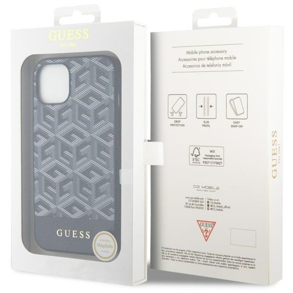 Guess G Cube MagSafe dėklas iPhone 14 – juodas