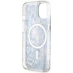 Guess MagSafe dėklas iPhone 14 – mėlynas leopardas
