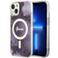 Guess MagSafe dėklas iPhone 14 – violetinis marmuras