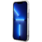 Guess MagSafe dėklas iPhone 14 – violetinis marmuras