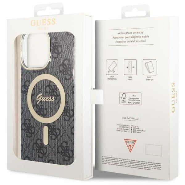 Guess MagSafe dėklas iPhone 14 Pro Max – juodas