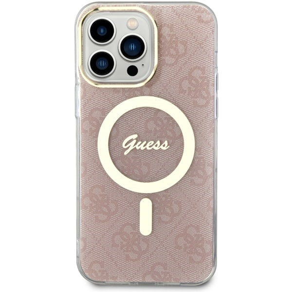 Guess 4G MagSafe dėklas iPhone 14 Pro Max – rožinis -- iPhone 14 Pro Max