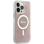 Guess 4G MagSafe dėklas iPhone 14 Pro Max – rožinis -- iPhone 14 Pro Max