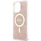 Guess 4G MagSafe dėklas iPhone 14 Pro Max – rožinis -- iPhone 14 Pro Max
