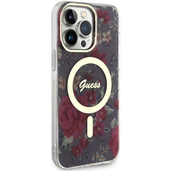 Guess MagSafe dėklas iPhone 14 Pro Max – žalias/khaki
