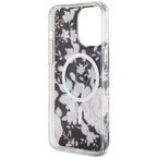 Guess MagSafe dėklas iPhone 14 Pro Max – juodas, gėlės