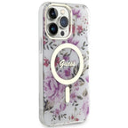 Guess MagSafe dėklas iPhone 14 Pro Max – skaidrus