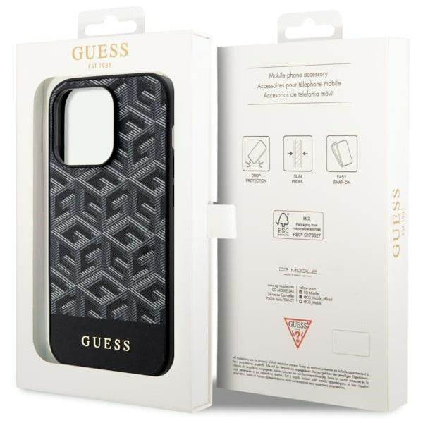 Guess MagSafe dėklas iPhone 14 Pro Max – juodas