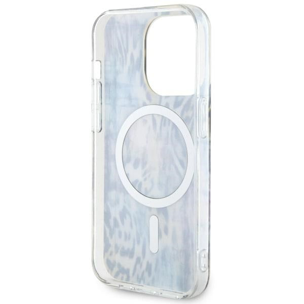 Guess Leopard MagSafe dėklas iPhone 14 Pro Max – mėlynas -- iPhone 14 Pro Max