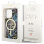 Guess Leopard MagSafe dėklas iPhone 14 Pro Max – mėlynas -- iPhone 14 Pro Max