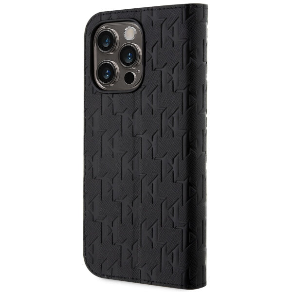 Karl Lagerfeld dėklas-knygutė iPhone 14 Pro – juodas