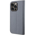 Karl Lagerfeld dėklas-knygutė iPhone 14 Pro – sidabrinis