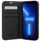 Karl Lagerfeld Saffiano dėklas iPhone 14 – sidabrinis