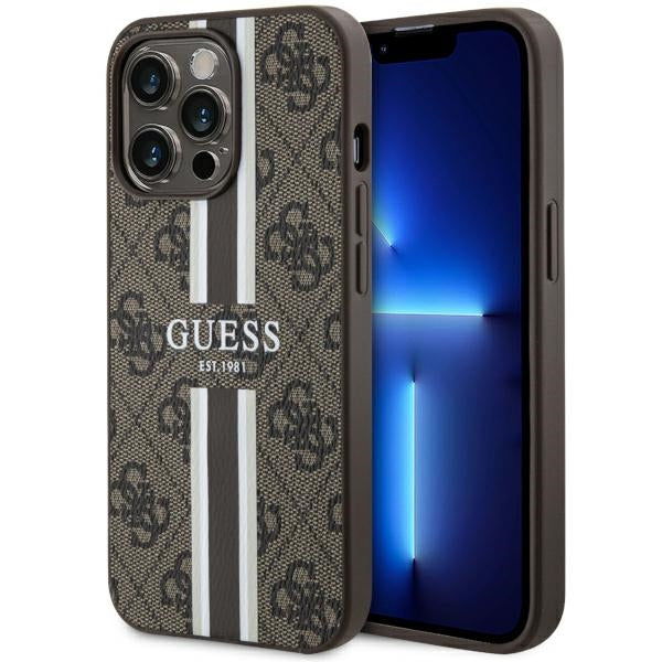 Guess MagSafe dėklas iPhone 13/13 Pro – rudas