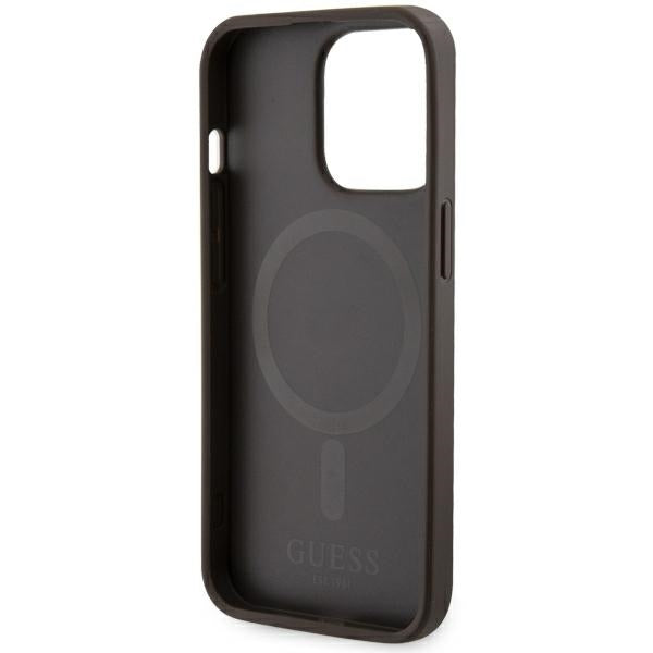 Guess MagSafe dėklas iPhone 13/13 Pro – rudas