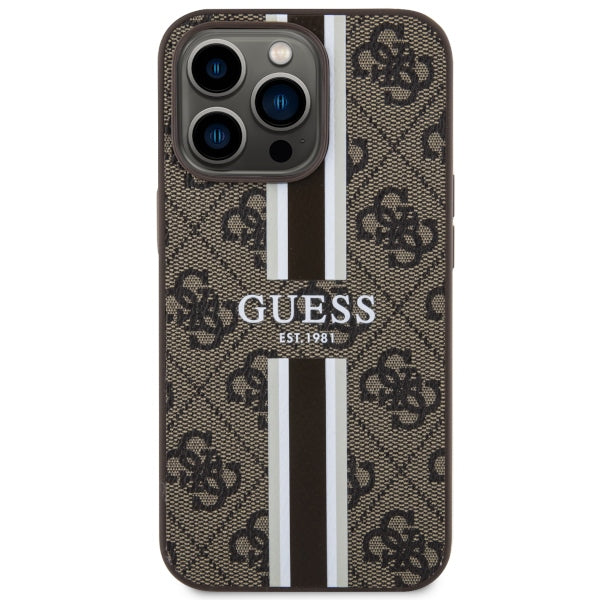 Guess MagSafe dėklas iPhone 13 Pro Max – rudas