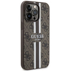 Guess MagSafe dėklas iPhone 13 Pro Max – rudas