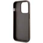 Guess MagSafe dėklas iPhone 14 Pro – rudas