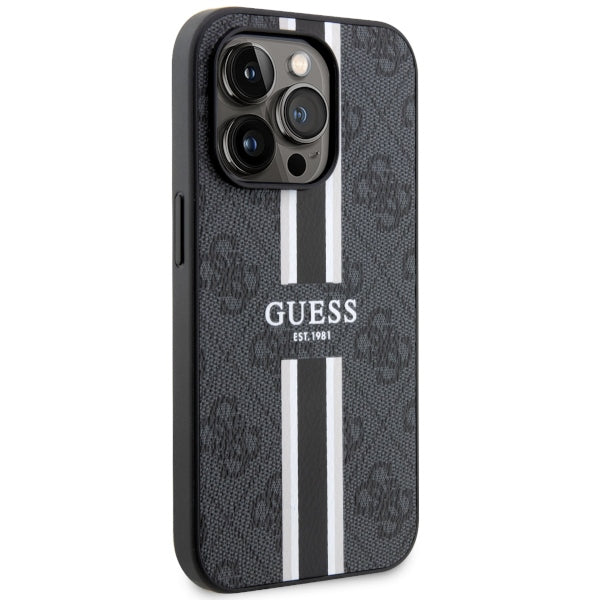 Guess MagSafe dėklas iPhone 14 Pro – juodas