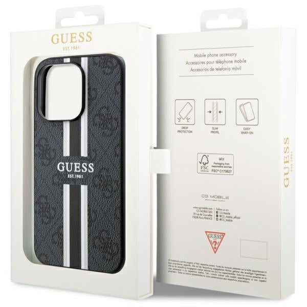 Guess MagSafe dėklas iPhone 14 Pro – juodas