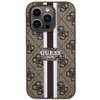 Guess MagSafe dėklas iPhone 14 Pro – rudas