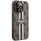 Guess MagSafe dėklas iPhone 14 Pro – rudas