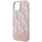 Guess MagSafe dėklas iPhone 14 Plus – rožinis