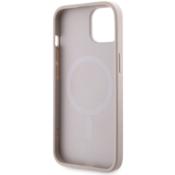 Guess MagSafe dėklas iPhone 14 Plus – rožinis