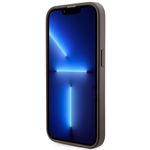 Guess MagSafe dėklas iPhone 14 Pro Max – rudas