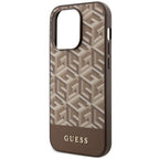 Guess MagSafe dėklas iPhone 14 Pro Max – rudas