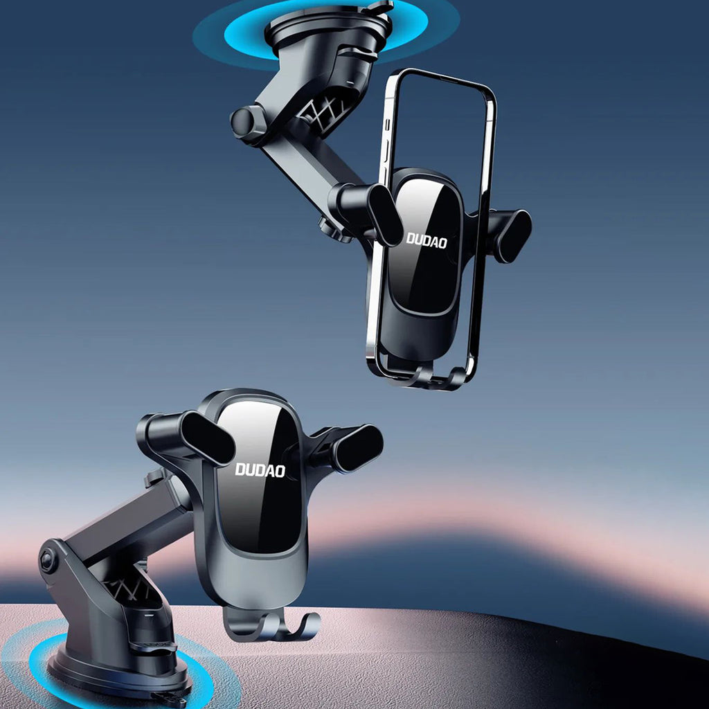 Dudao F5Pro automobilinis telefono laikiklis prietaisų skydui juodas