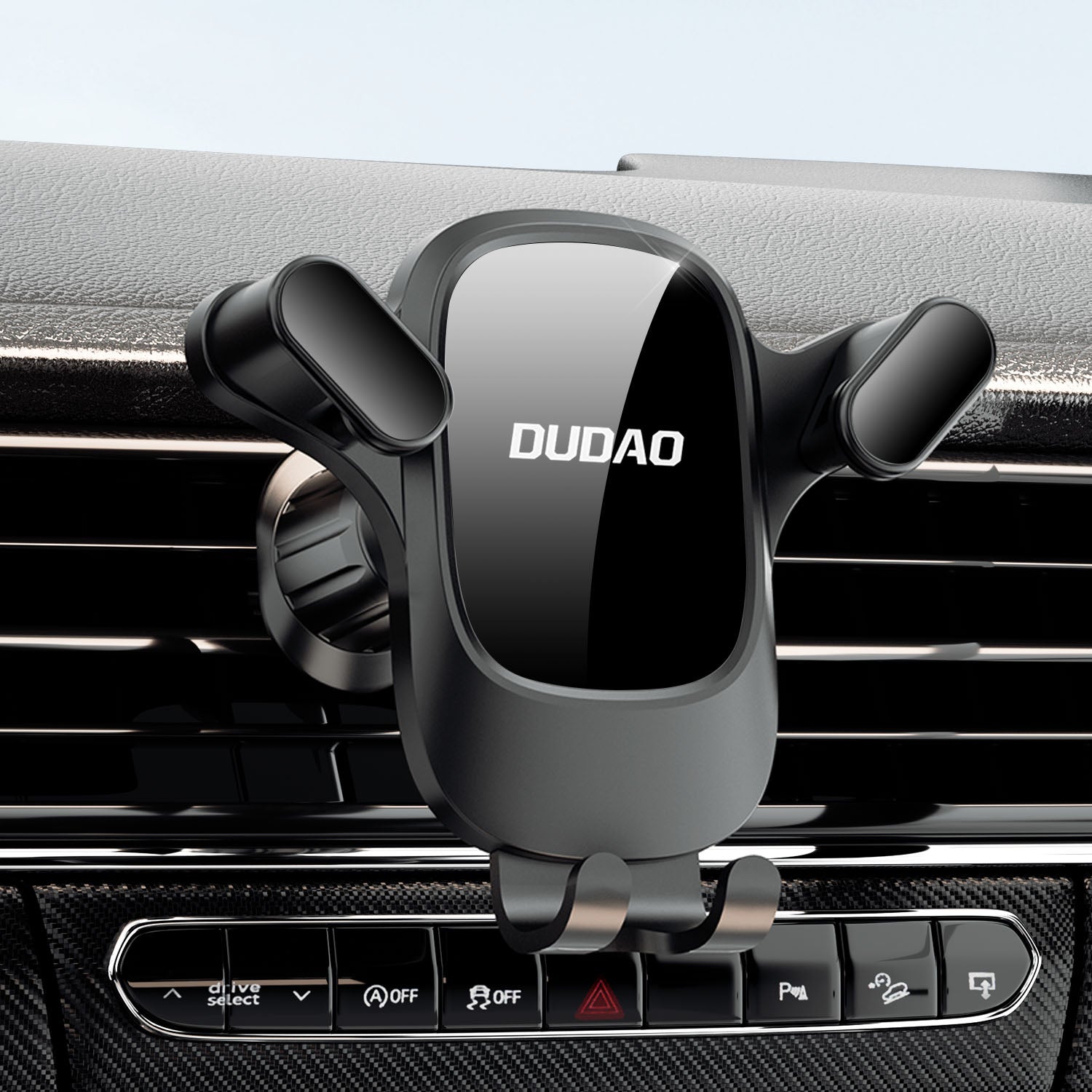 Dudao F5Pro automobilinis telefono laikiklis oro angoms juodas