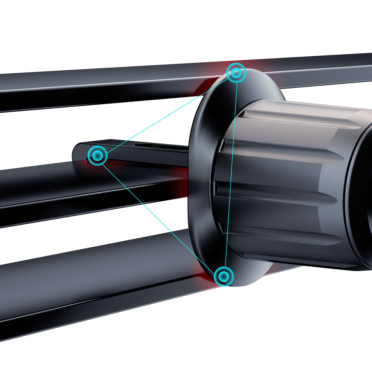 Dudao F5Pro automobilinis telefono laikiklis oro angoms juodas