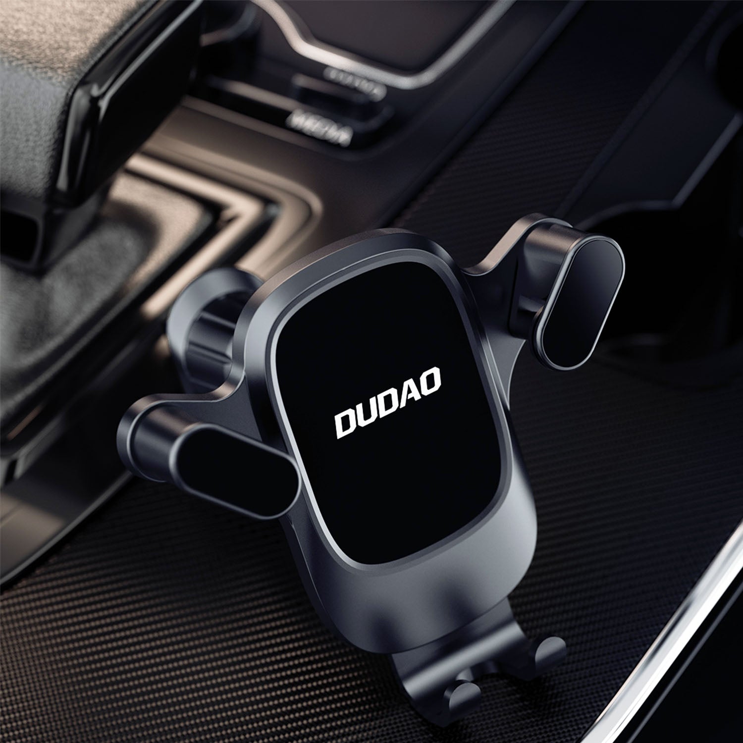 Dudao F5Pro automobilinis telefono laikiklis oro angoms juodas