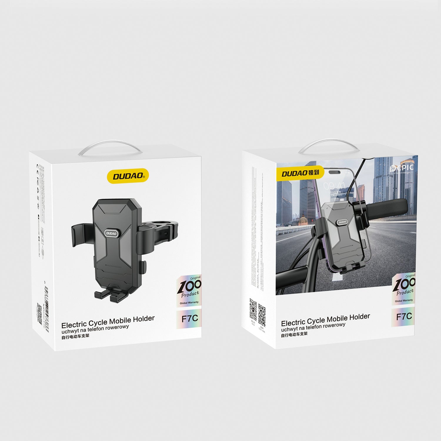 Dudao F7C dviračio / motociklo telefono laikiklis - juodas