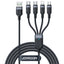 Joyroom laidas Multi-Use Series S-A18 4in1 USB-A - USB-C / USB-C / Lightning / micro USB 1.2m juodas