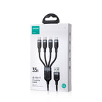 Joyroom laidas Multi-Use Series S-A18 4in1 USB-A - USB-C / USB-C / Lightning / micro USB 1.2m juodas