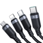Joyroom laidas Multi-Use Series S-A18 4in1 USB-A - USB-C / USB-C / Lightning / micro USB 1.2m juodas