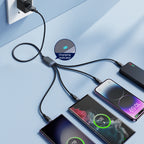 Joyroom laidas Multi-Use Series S-A18 4in1 USB-A - USB-C / USB-C / Lightning / micro USB 1.2m juodas