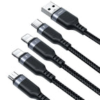 Joyroom laidas Multi-Use Series S-A18 4in1 USB-A - USB-C / Lightning / Lightning / micro USB 1.2m juodas