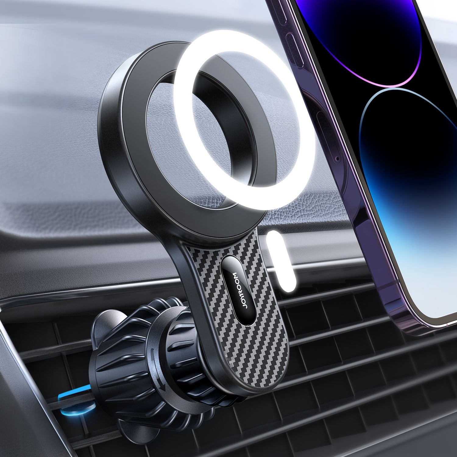 Joyroom JR-ZS355 magnetinis automobilinis iPhone laikiklis su MagSafe - juodas