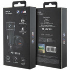BMW įkroviklis BMCCMUSBCK PD-QC 3.0 20W Fast Charge juodas/juodas M Edition