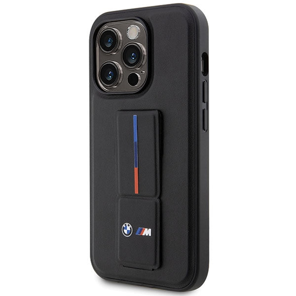BMW Grip Stand dėklas iPhone 14 Pro Max – juodas -- iPhone 14 Pro Max