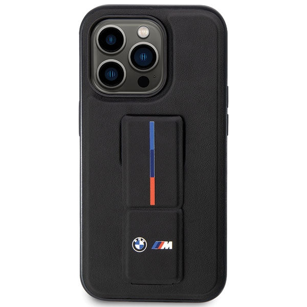 BMW Grip Stand dėklas iPhone 14 Pro Max – juodas -- iPhone 14 Pro Max