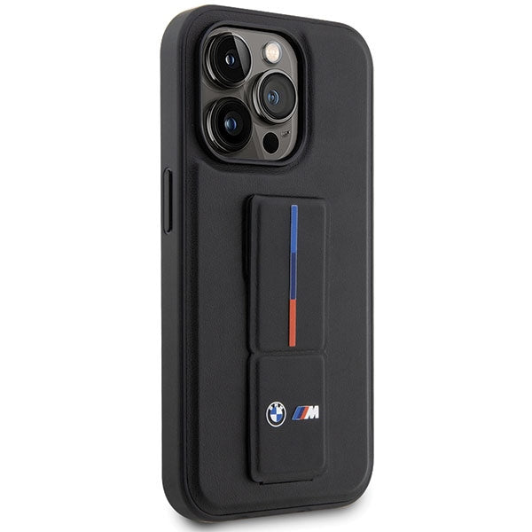 BMW Grip Stand dėklas iPhone 14 Pro Max – juodas -- iPhone 14 Pro Max