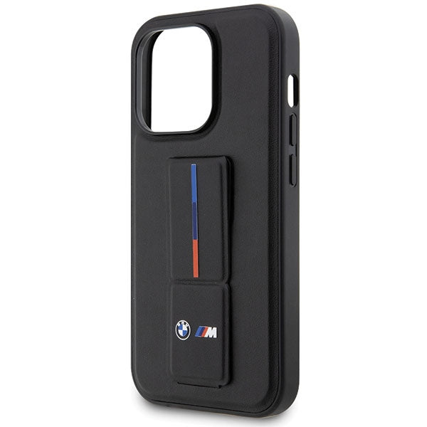 BMW Grip Stand dėklas iPhone 14 Pro Max – juodas -- iPhone 14 Pro Max