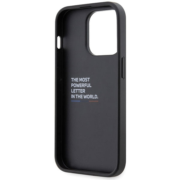 BMW Grip Stand dėklas iPhone 14 Pro Max – juodas -- iPhone 14 Pro Max