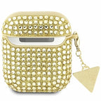 Guess AirPods 1/2 dėklas – auksinis Rhinestone Triangle