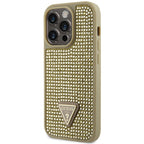 Guess Rhinestone Triangle dėklas iPhone 14 Pro – auksinis -- iPhone 14 Pro